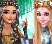 Elsa And Moana Fantasy Hairstyles