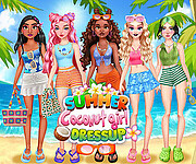 Summer Coconut Girl Dress Up