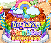 Tiny Baker Rainbow Buttercream Cake