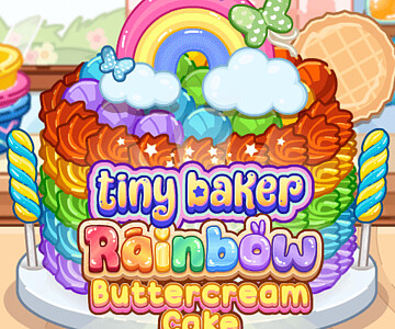 Tiny Baker Rainbow Buttercream Cake