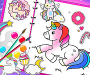 Fabulous Cute Unicorn Coloring Book