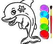 Dolphin Coloring Book