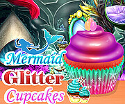 Mermaid Glitter Cupcakes