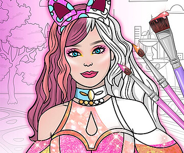 Dress Up Games & Coloring Book