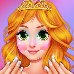 Play Game Blonde Princess Jelly Nails Spa