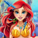 Play Game Mermaid Princess Real Haircuts