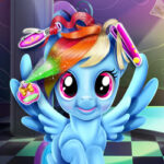 Play Game Rainbow Pony Real Haircuts