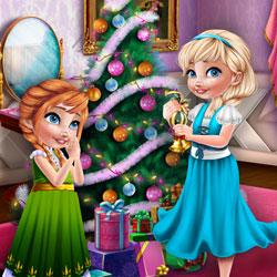 Play Game Sisters Christmas Room Prep