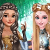 Dress Up Game: Elsa And Moana Fantasy Hairstyles